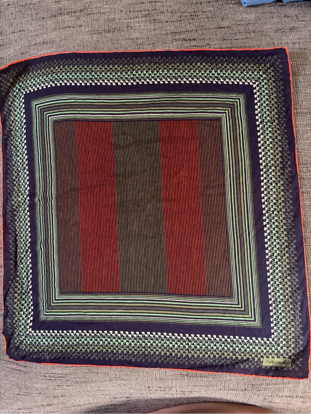 Vintage Fisba Stoffels Scarf 19” x 19”